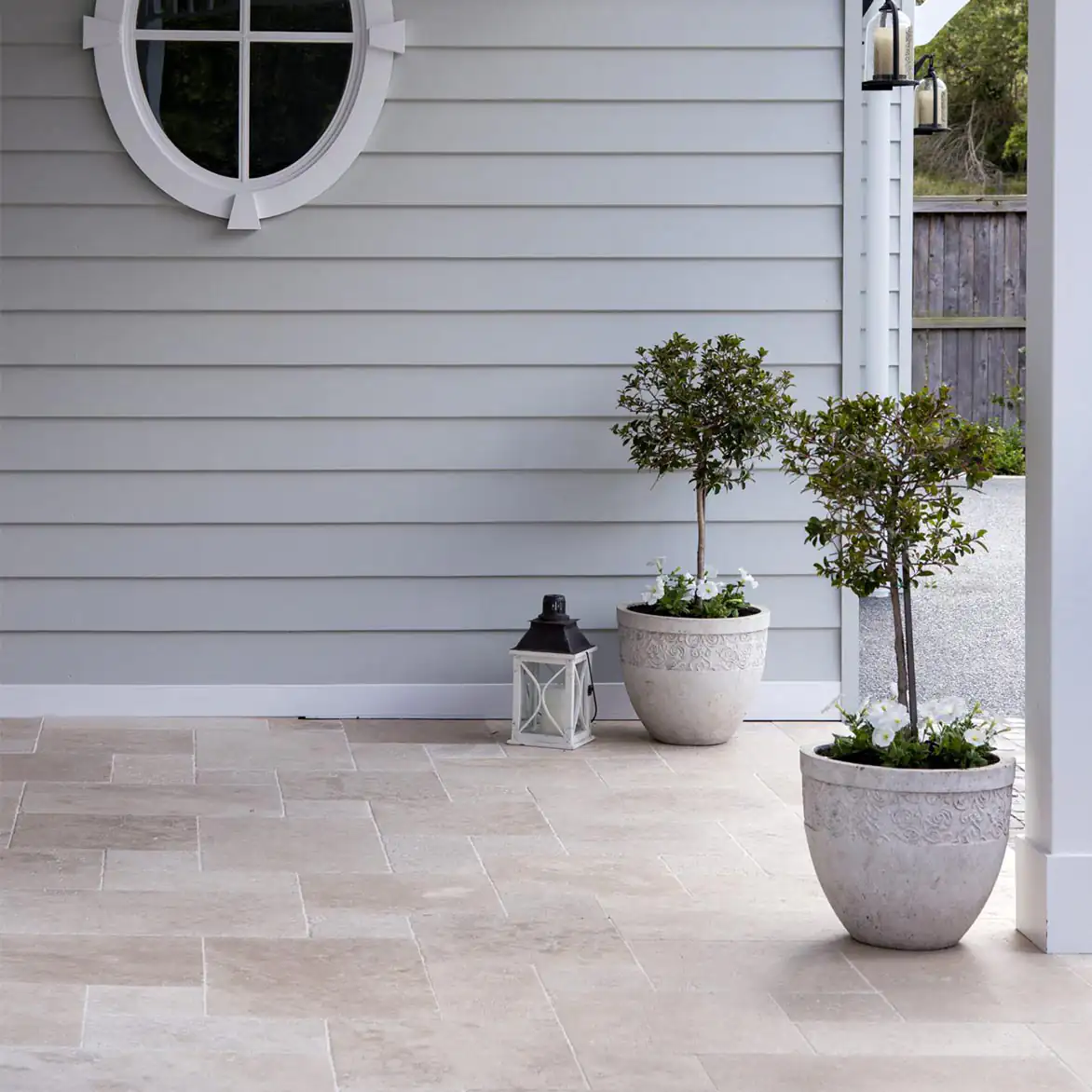 Weatherboard Exterior painted light grey